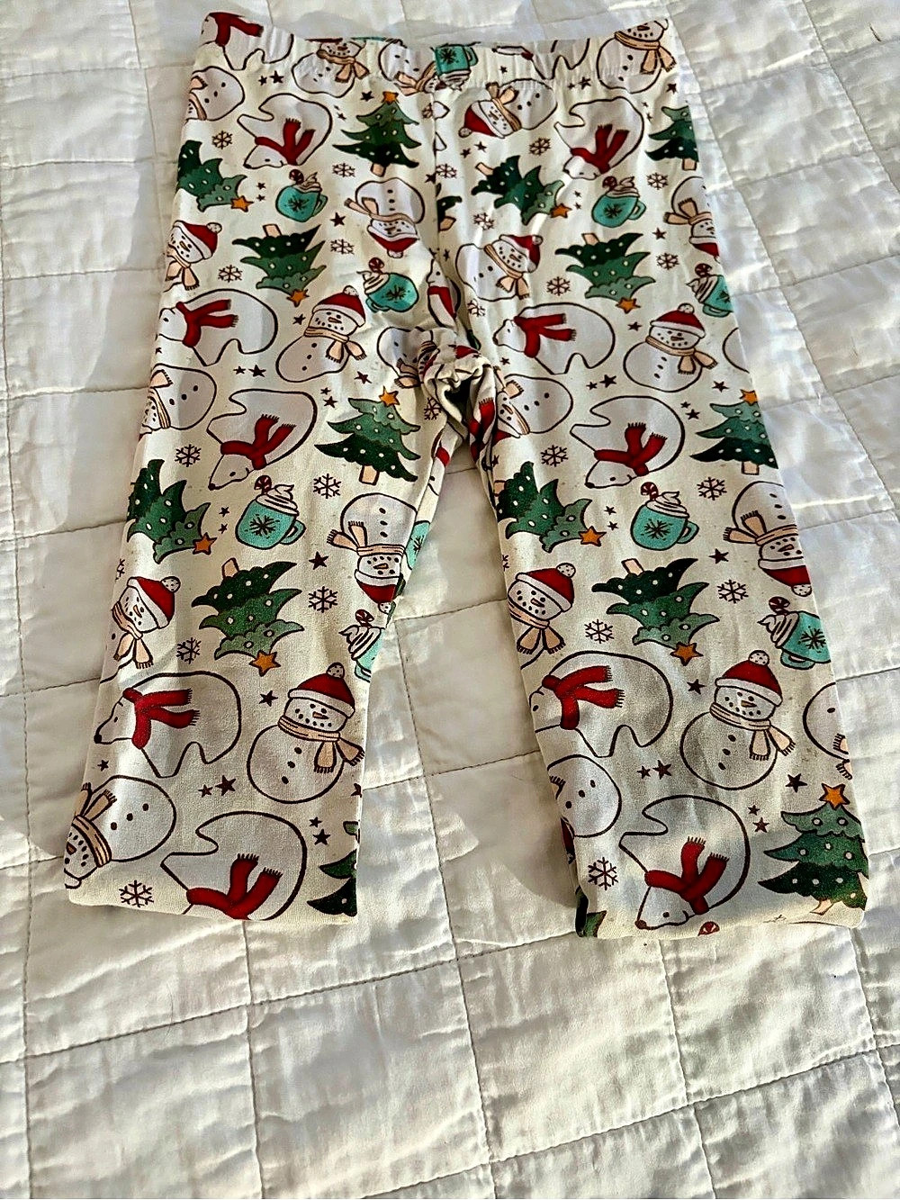 Caden Lane Christmas Snowman & Polar Bear Bamboo Pajama Set Christmas Pajama Set